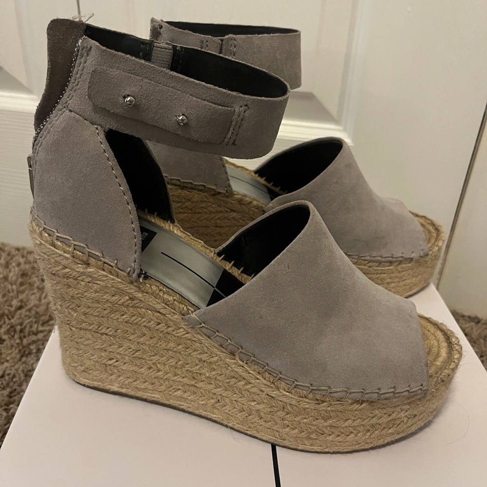 Women's Dolce Vita Gray Espadrille Wedge Sandals